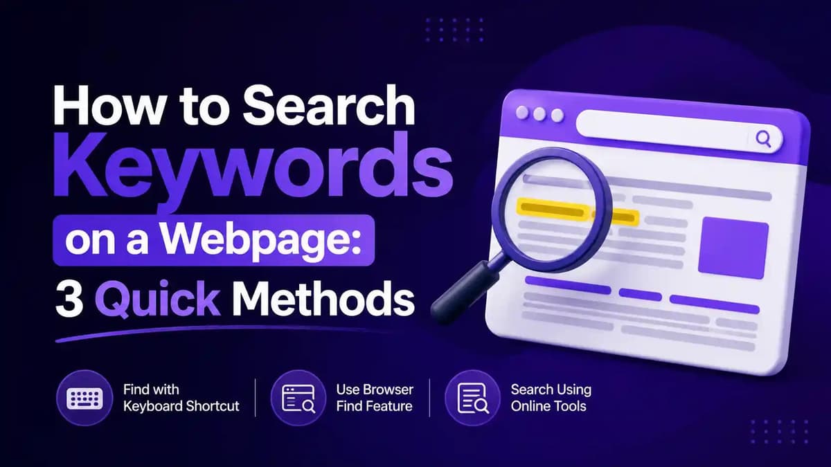 How to Search Keywords on a Webpage: 3 Quick Methods