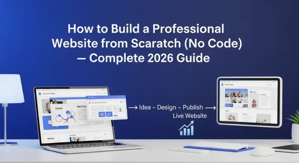 How to Build a Professional Website from Scratch (No Code) — Complete 2026 Guide