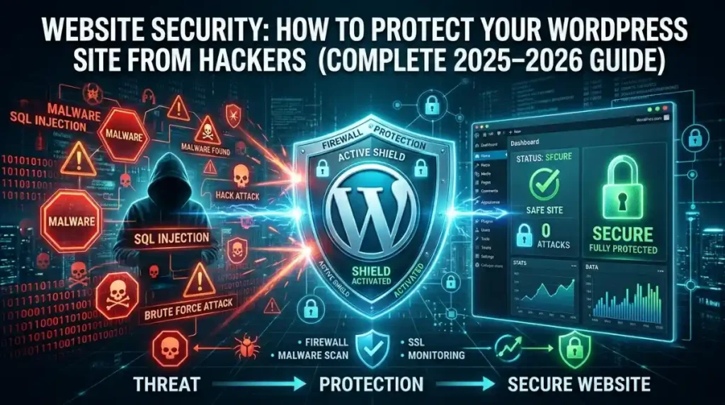 Website Security How to Protect Your WordPress Site from Hackers (Complete 2025–2026 Guide)