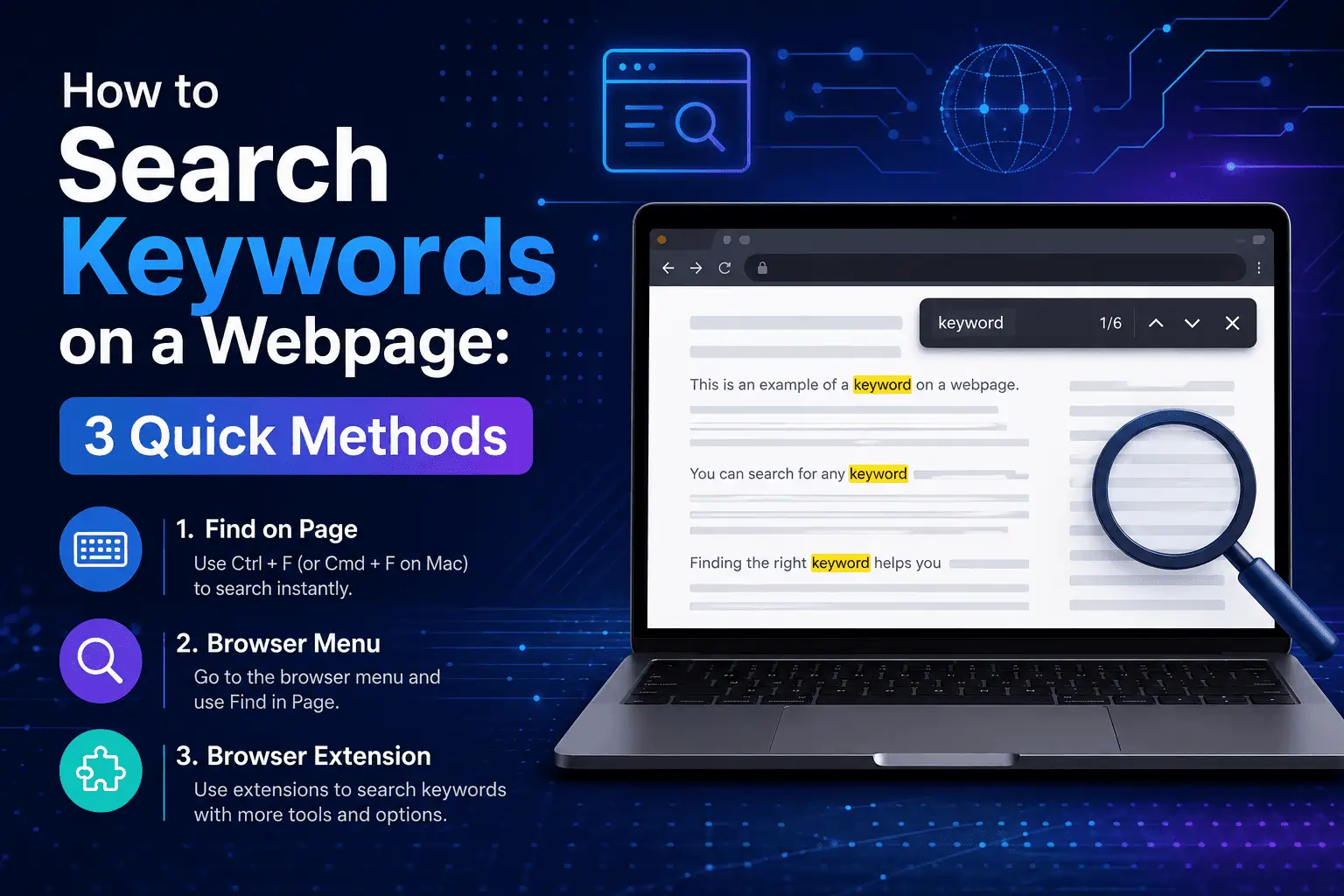 How to Search Keywords on a Webpage: 3 Quick Methods